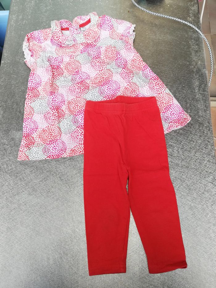 Ensemble 12 mois fille rouge