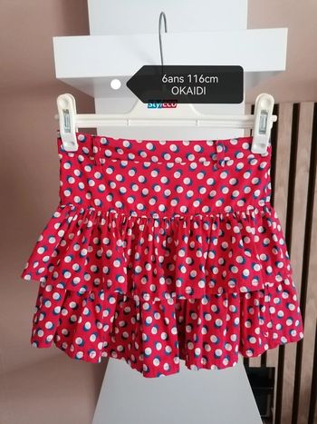 Jupe rouge 6ans 116cm Okaidi