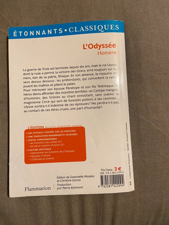 Livre l’odyssée Homère - photo numéro 2