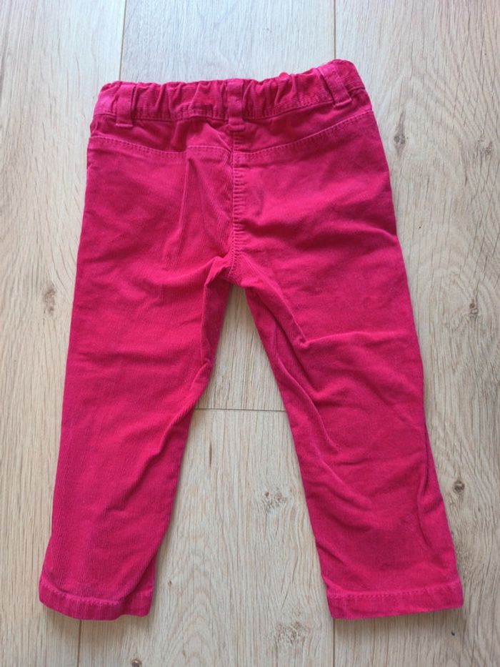 Pantalon velours fille rose Kimbaloo 18 mois - photo numéro 2