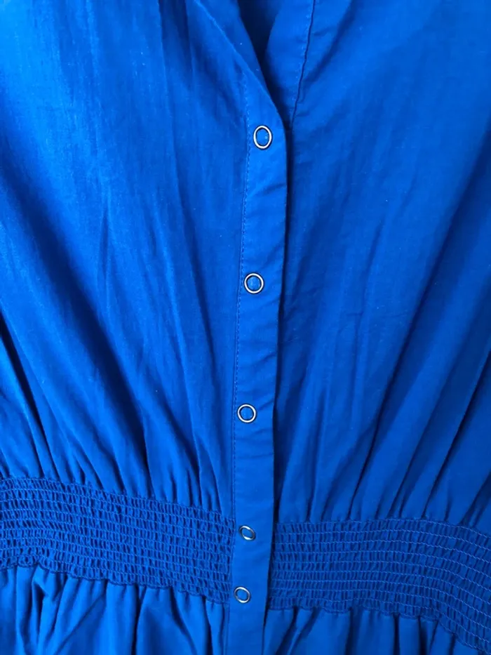 Robe dentelle anglaise bleu électrique Les Petites taille S neuve - photo numéro 5