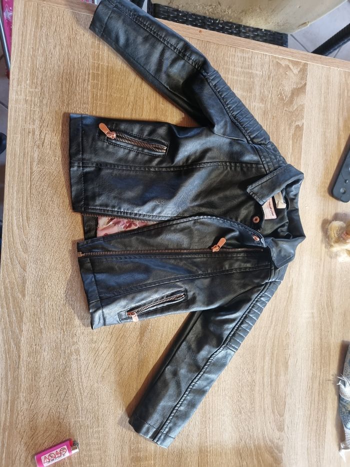 Blouson simili cuir noir - photo numéro 3