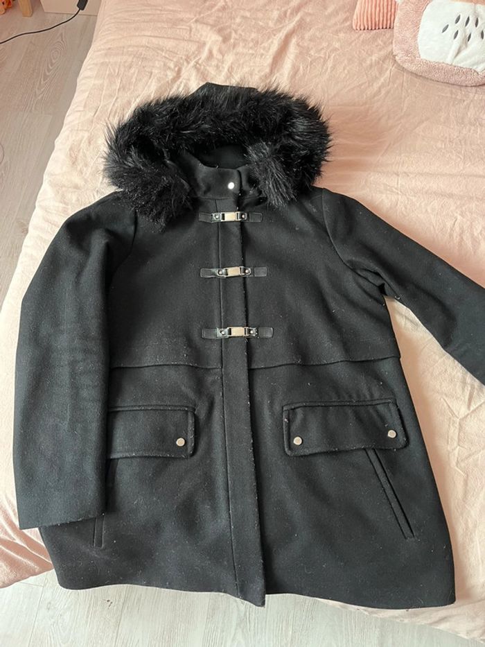 Manteau noir Zara