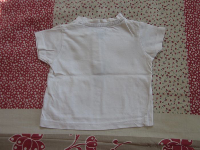 T-Shirt manches courtes blanc 1 mois - photo numéro 2