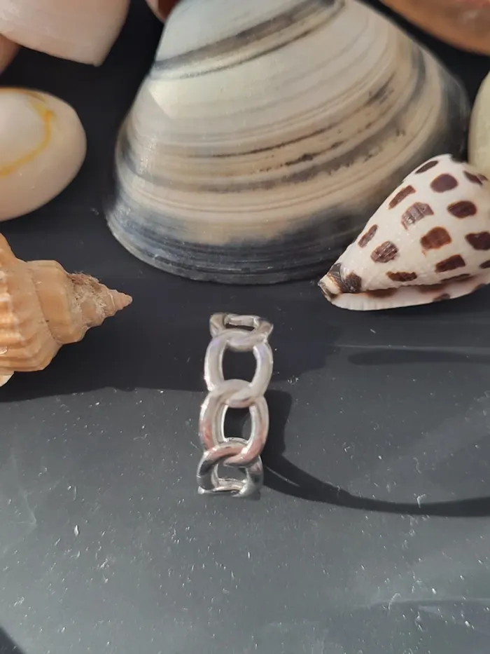 Bague ouverte tour chaîne Acier inoxydable argent - photo numéro 6