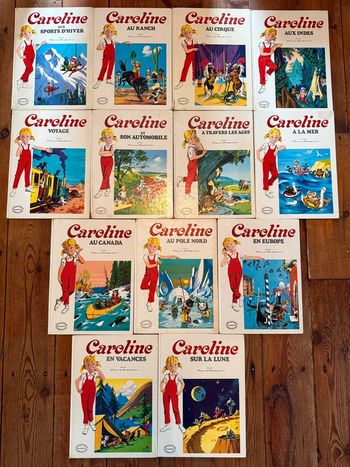 Livres anciens BE - Lot de 13 bd albums Caroline Hachette Pierre Probst grand format blancs