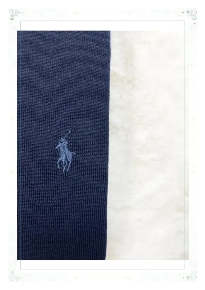 Ralph Lauren pull homme laine mérinos bleu marine col rond taille M - photo numéro 5