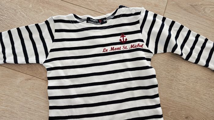 T shirt manche longue marinière marin 18 mois