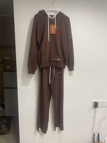 Loro Piana Brown Knit Hoodie & Pants Set