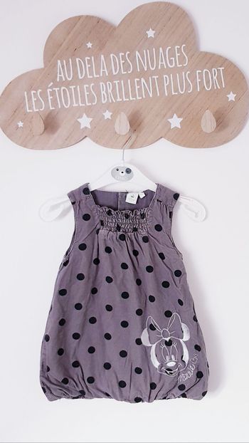 🐭 Robe en velours "Minnie" - Disney - 12 mois 🐭