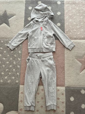 Ensemble gris en velour 18/24 mois H&M