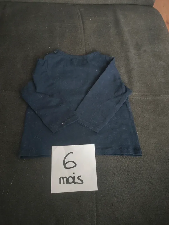 Tee shirt garçon 6 mois manches longues Kiabi - photo numéro 2