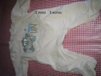 pyjama 1 mois  mixte avec chien taz