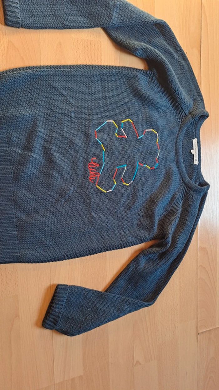Pull bleu marine taille 12 ans - photo numéro 2