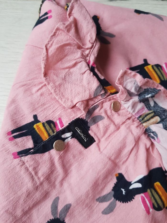 Blouse doublée rose lama catimini 3ans - photo numéro 4