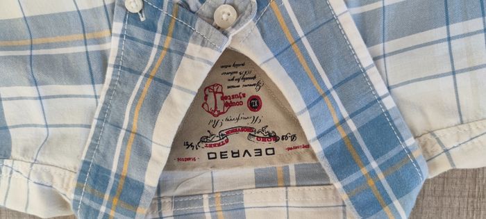 Chemise à carreaux à manches longues pour homme marque Devred couleur bleu et blanc taille XL - photo numéro 4