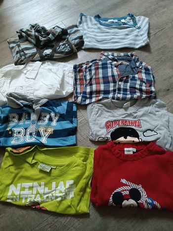 Lot tee shirts ML  pulls 24 mois 2 ans