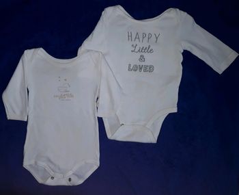 2 bodies manches longues 3 mois