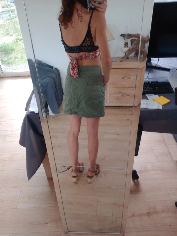 Jupe 38 Jean kaki c84 - photo numéro 5