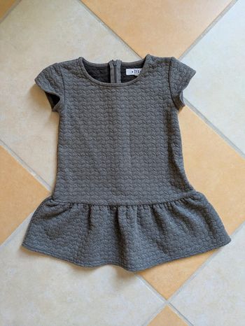 Robe fille 2 3 ans grise idéale mi-saison printemps