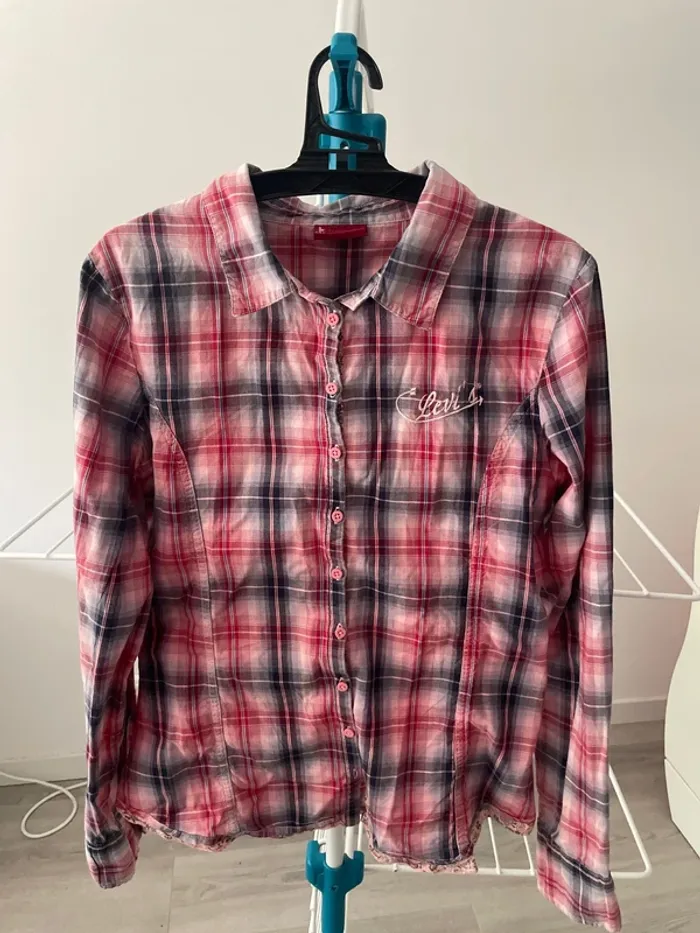 Chemise fille à carreaux Levis