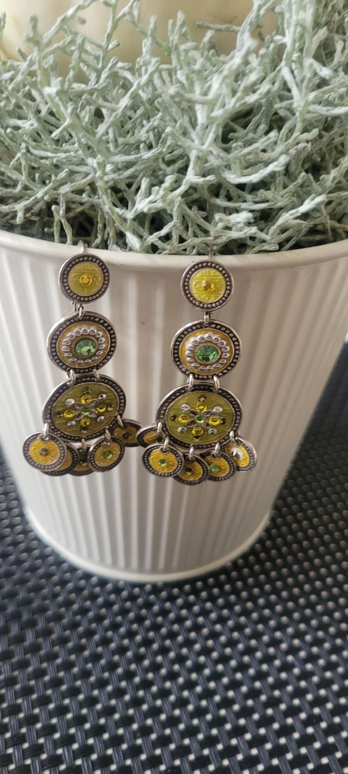 Boucles d'oreilles gas bijoux sequins excellent état