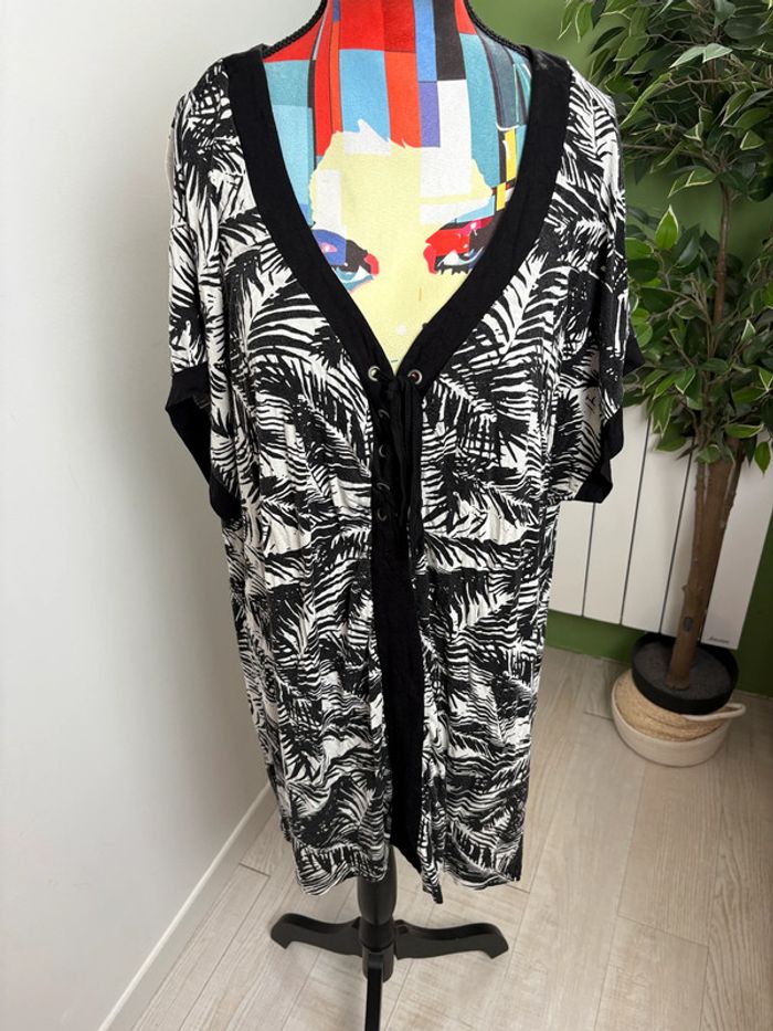 Robe d'été MS Mode | Noir et blanc | Taille 42