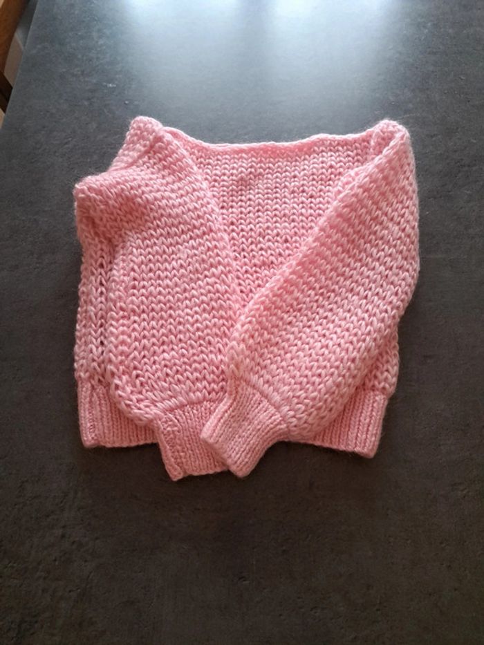Pull tricot rose pastel