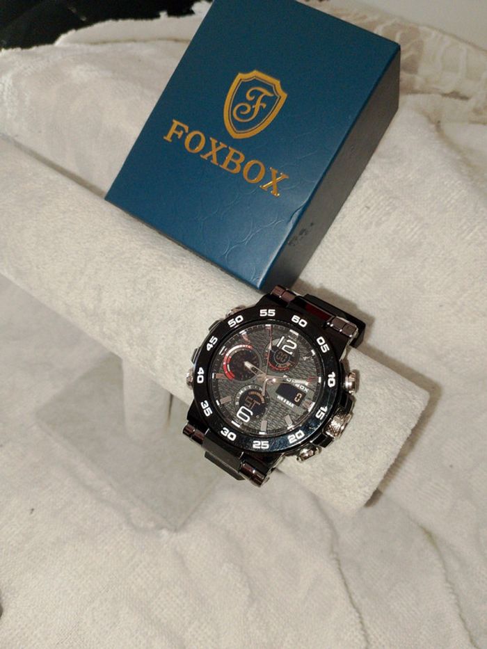 Montre homme cadre noir bracelet noir - photo numéro 6