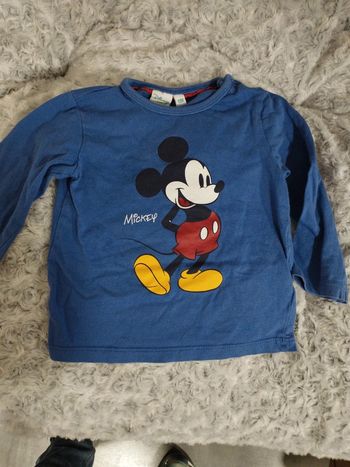 T-shirt manches longues Mickey 12 mois