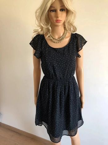 Robe noire à pois blancs Clockhouse taille 34 excellent état