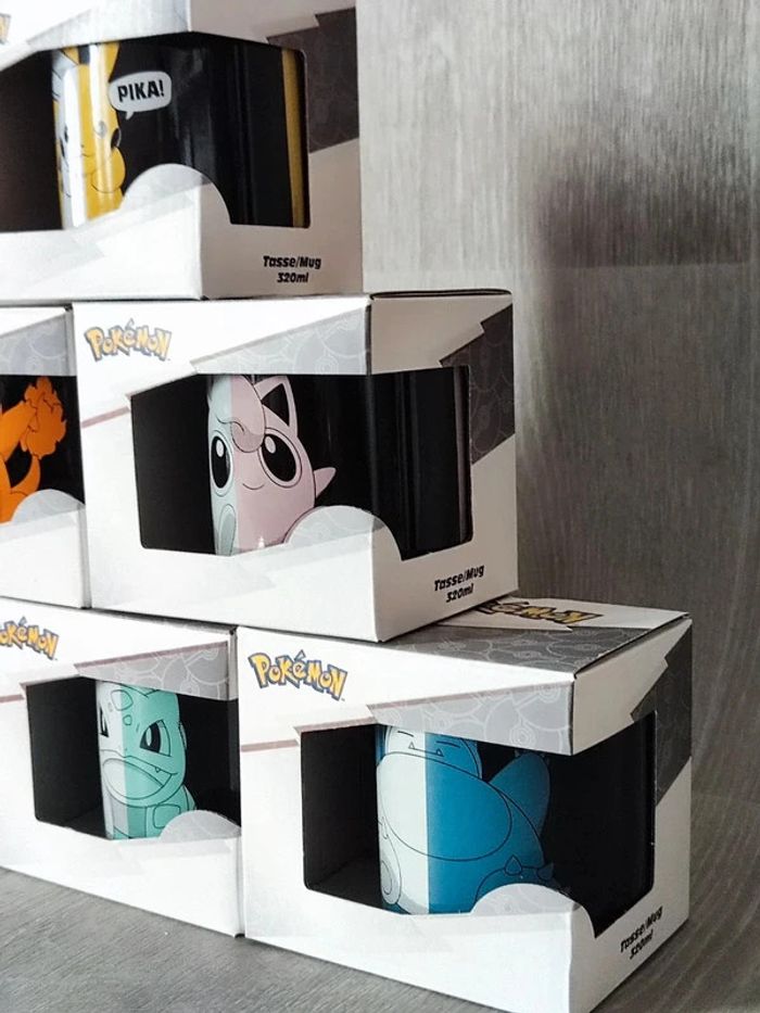 Lot de 5 tasses Mugs Pokémon 320 ml neuves - photo numéro 4