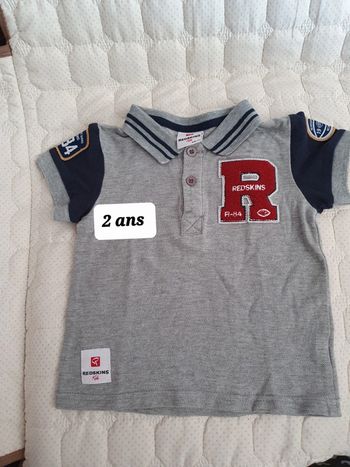 Polo Redskins gris 2 ans