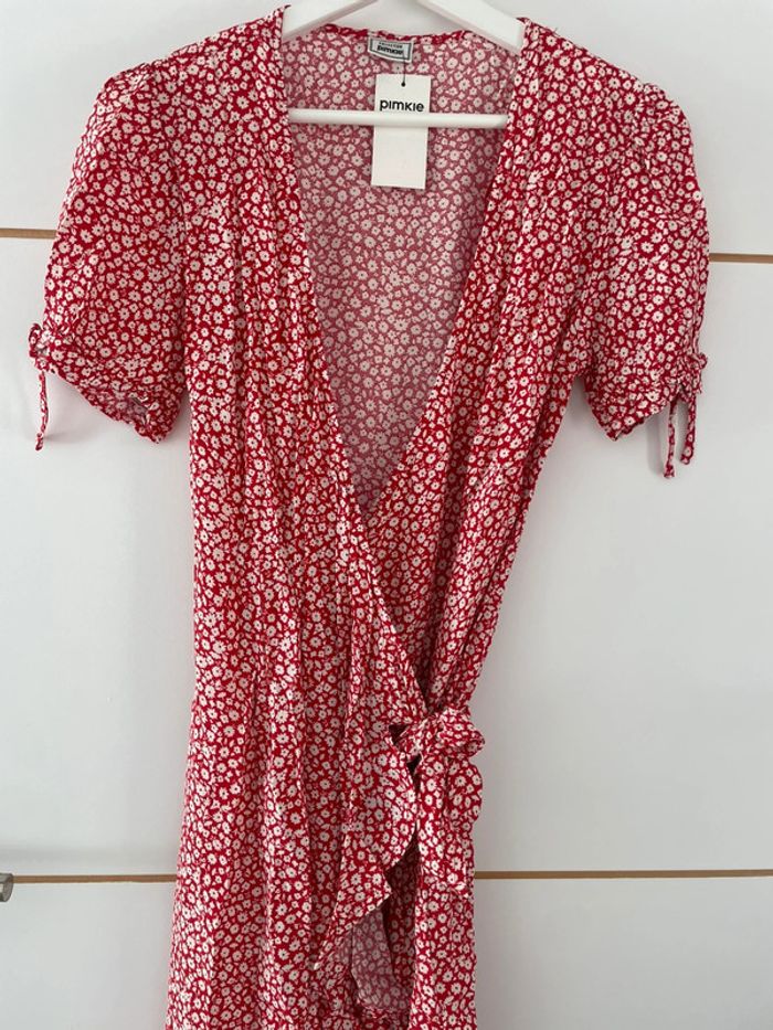 Robe rouge fleurie 34 Pimkie - photo numéro 3