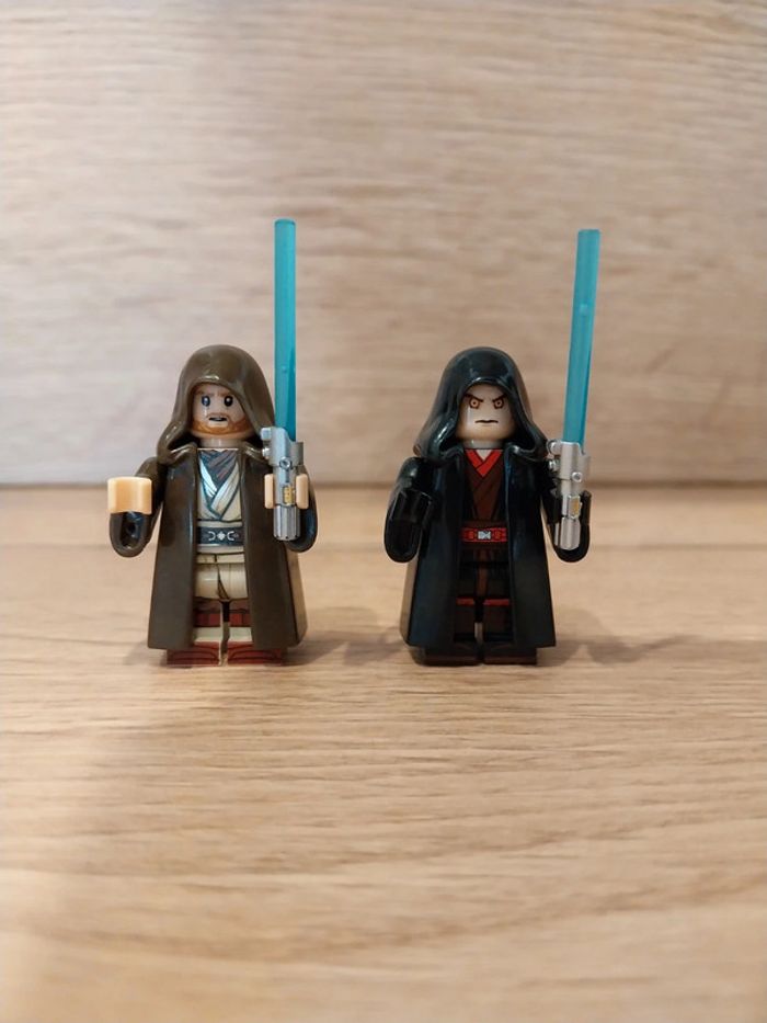 Figurines type lego Jedi Anakin Skywalker et Obiwan star wars