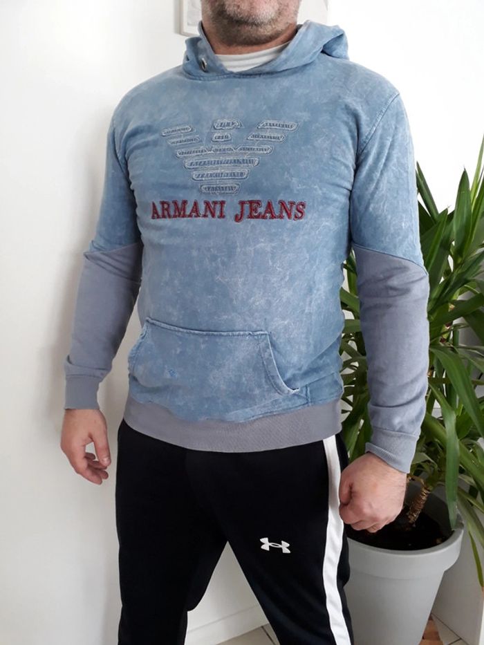 Pull/Sweat à capuche Vintage 90s Emporio Armani Taille S🛍🌿