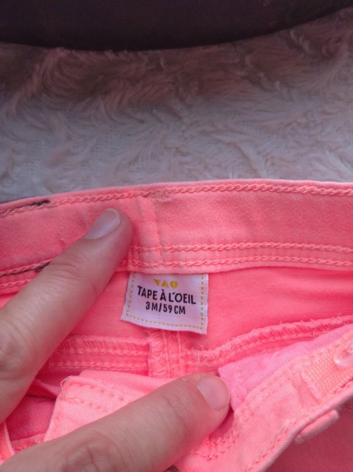 Pantalon style jeans stretch Fille 3 mois Tao - photo numéro 5