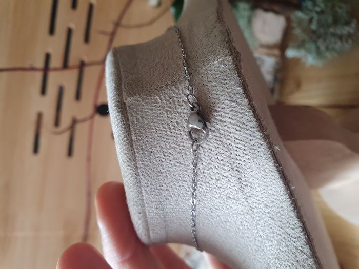 Collier en acier inoxydable avec un pendentif en pierre de labradorite - photo numéro 8