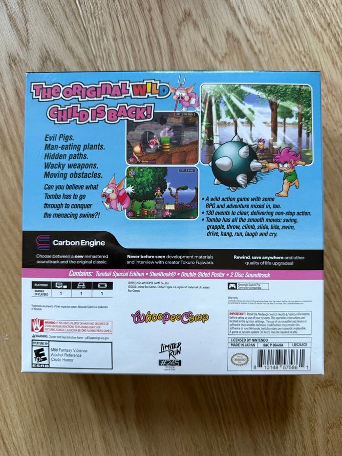 Tomba! Special Edition Classic Jeu Nontendo Switch NEUF sous blister Limited Run Games #245 - photo numéro 2