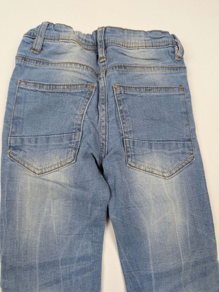 Jean slim bleu clair délavé - 110 (5 ans) - Taille élastiquée - photo numéro 7