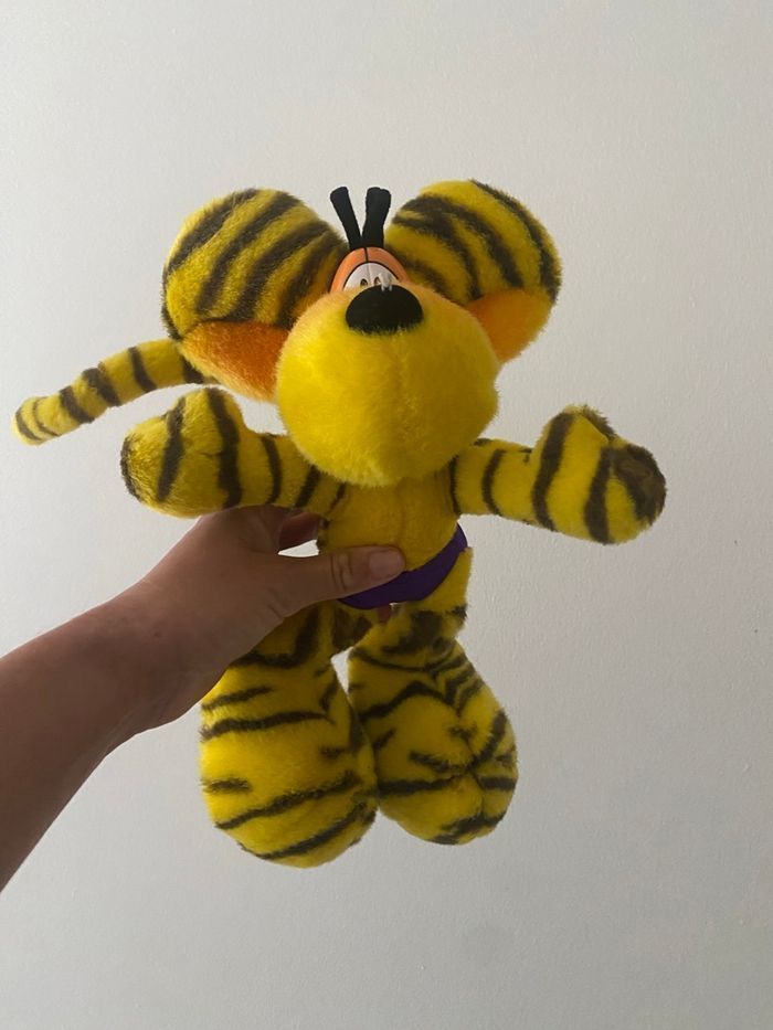 Peluche diddl rayé jaune