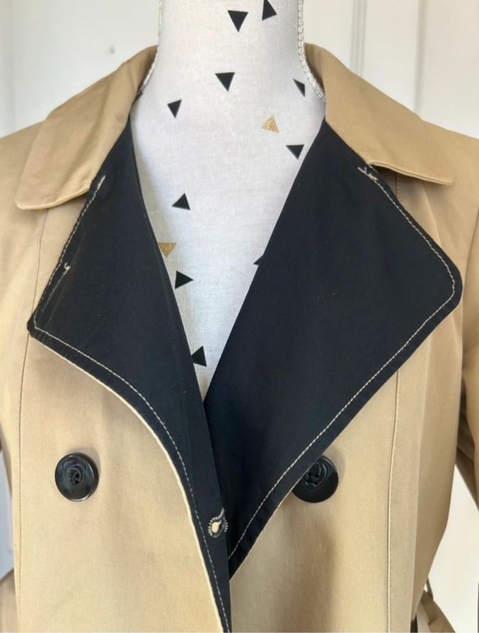 Trench Coat Beige et Noir - photo numéro 2