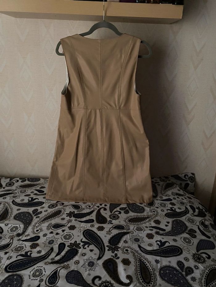 Superbe belle mini robe beige Zara neuve avec étiquette taille M - photo numéro 5