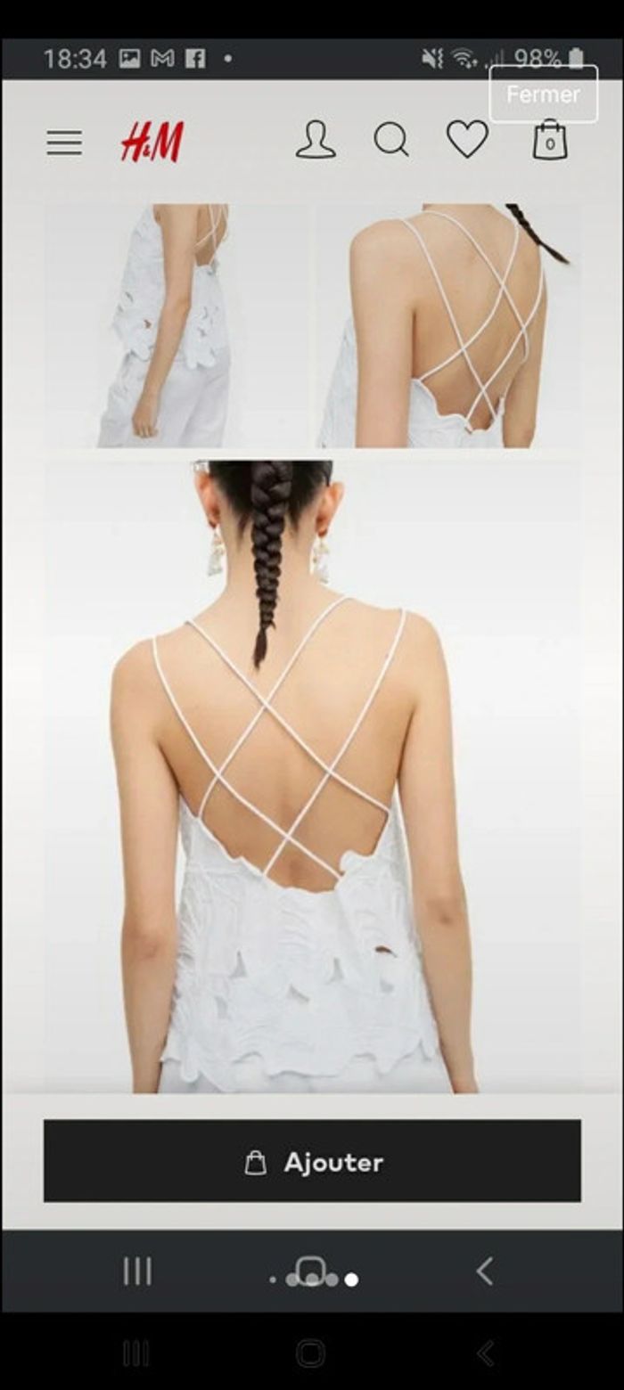 Top brodé h&m - photo numéro 5