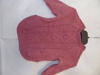 Pull laine rose paillette