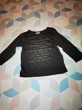 D3161 - tee-shirt fille 18 mois