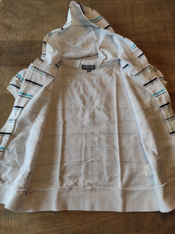 Gilet zippé à capuche manches courtes - photo numéro 2