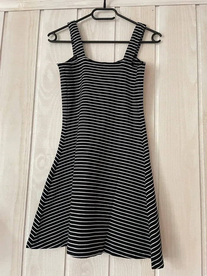 Robe stretch rayée noir/blanc - Brave Soul - XS - photo numéro 2