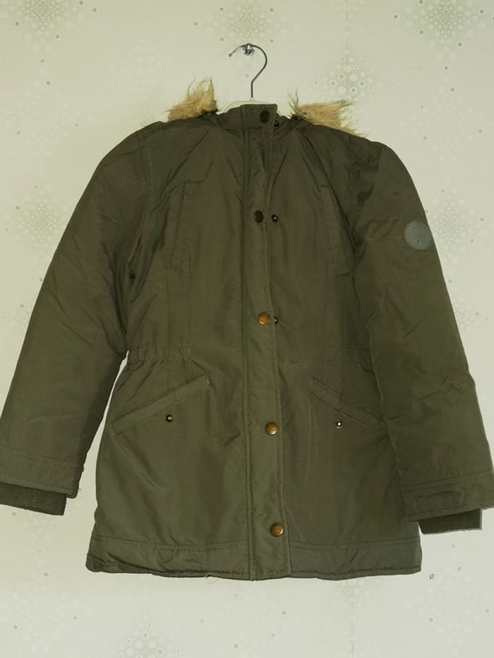 Blouson D'hiver Okaïdi Taille 14 Ans - Anorak Gris Polyester - Pour Garçon - Occasion Bon état