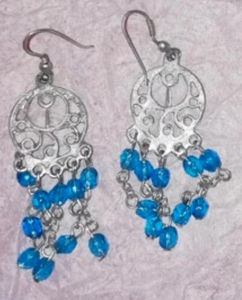 Boucles d’oreilles bleues
